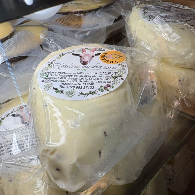 Klasikinis ožkos pieno varškės sūris, 400 g Dubickų ūkis Savam kieme
