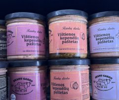 Vištienos kepenėlių paštetas su džiovintomis spanguolėmis, 145 g